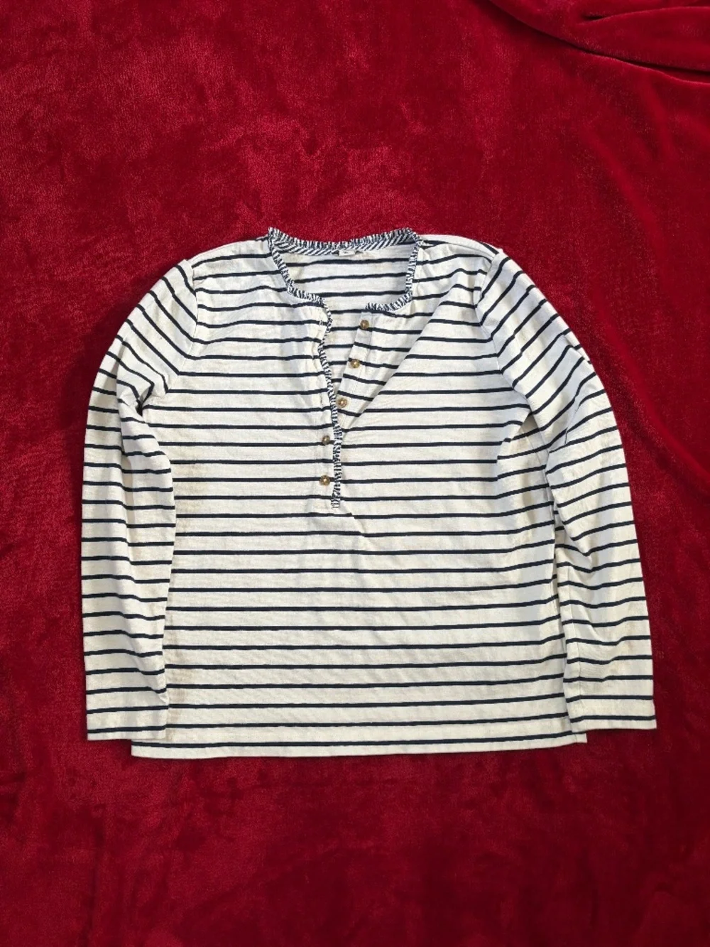 J.Crew Striped Long Sleeve 100% Cotton Tee: Size XS
